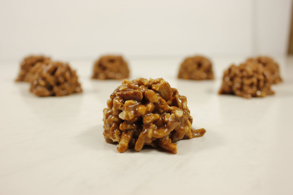 Nuts or seeds ball on a white background